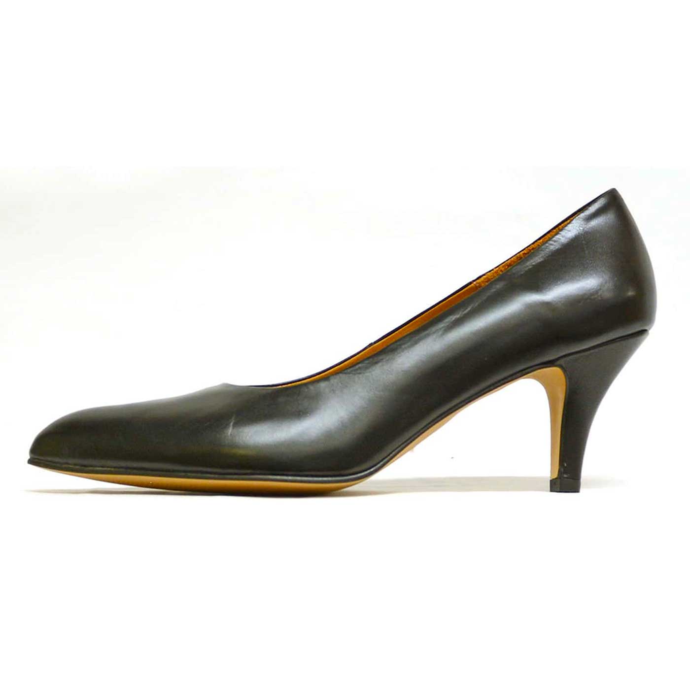 escarpins cuir lisse noir, chaussures femme grande taille