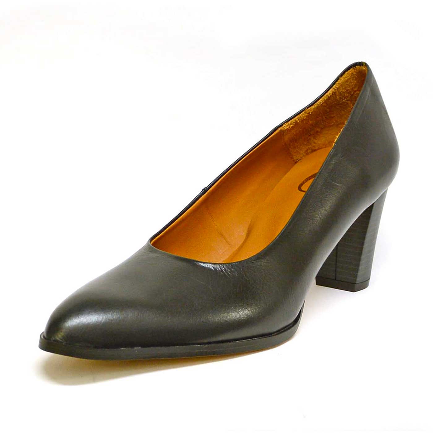 escarpins cuir lisse noir, chaussures femme grande taille