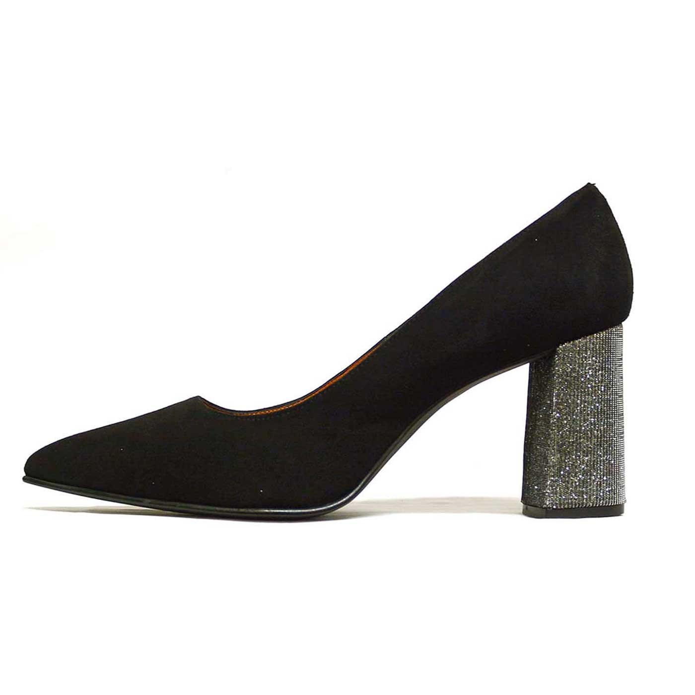 escarpins à paillettes noir, chaussures femme grande taille