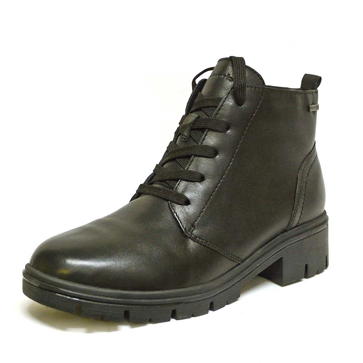 bottines cuir lisse noir, chaussures femme grande taille