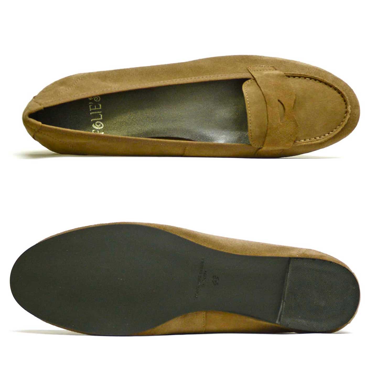 mocassins velours beige, chaussures femme grande taille