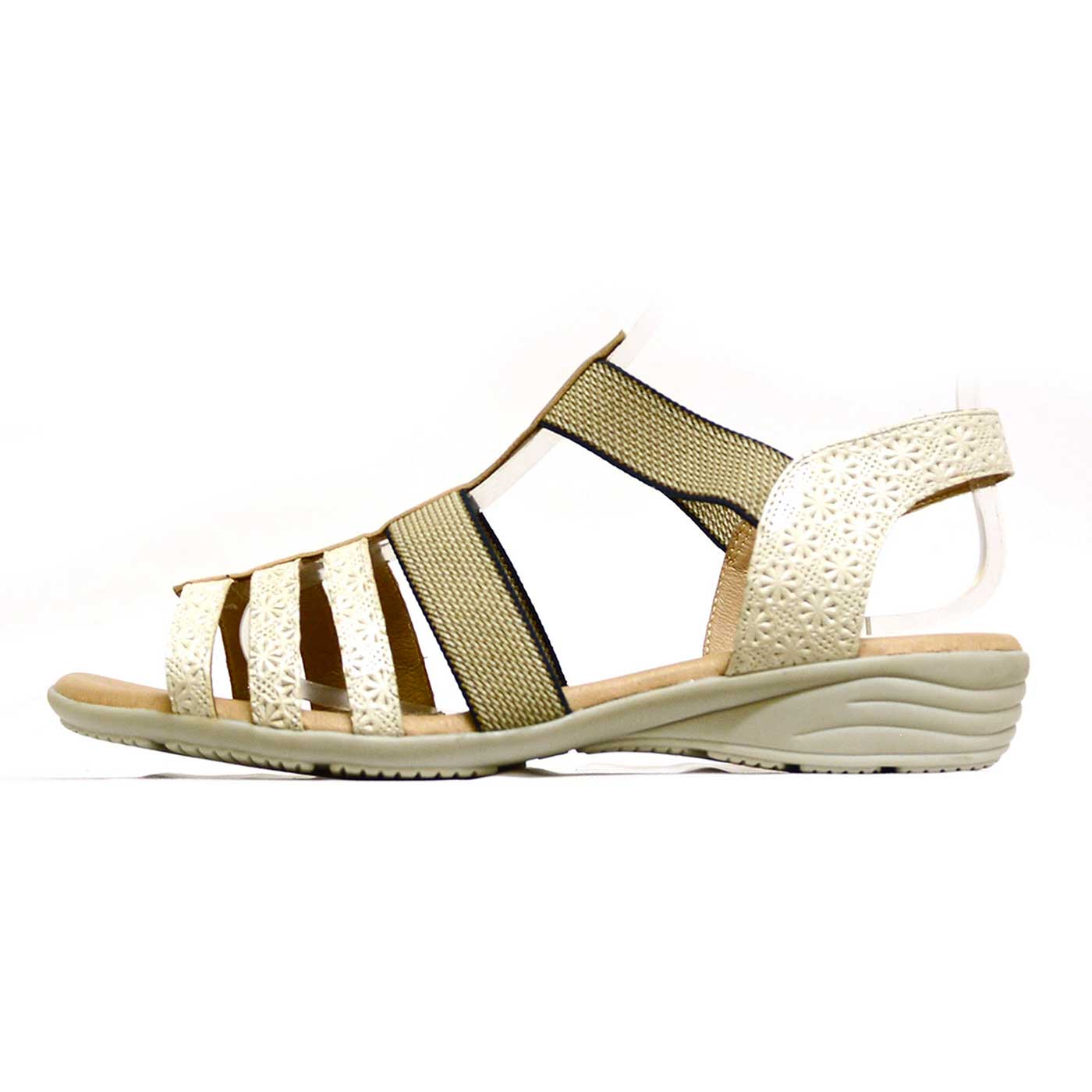 sandalettes cuir lisse beige blanc metallise multicolore, chaussures femme grande taille