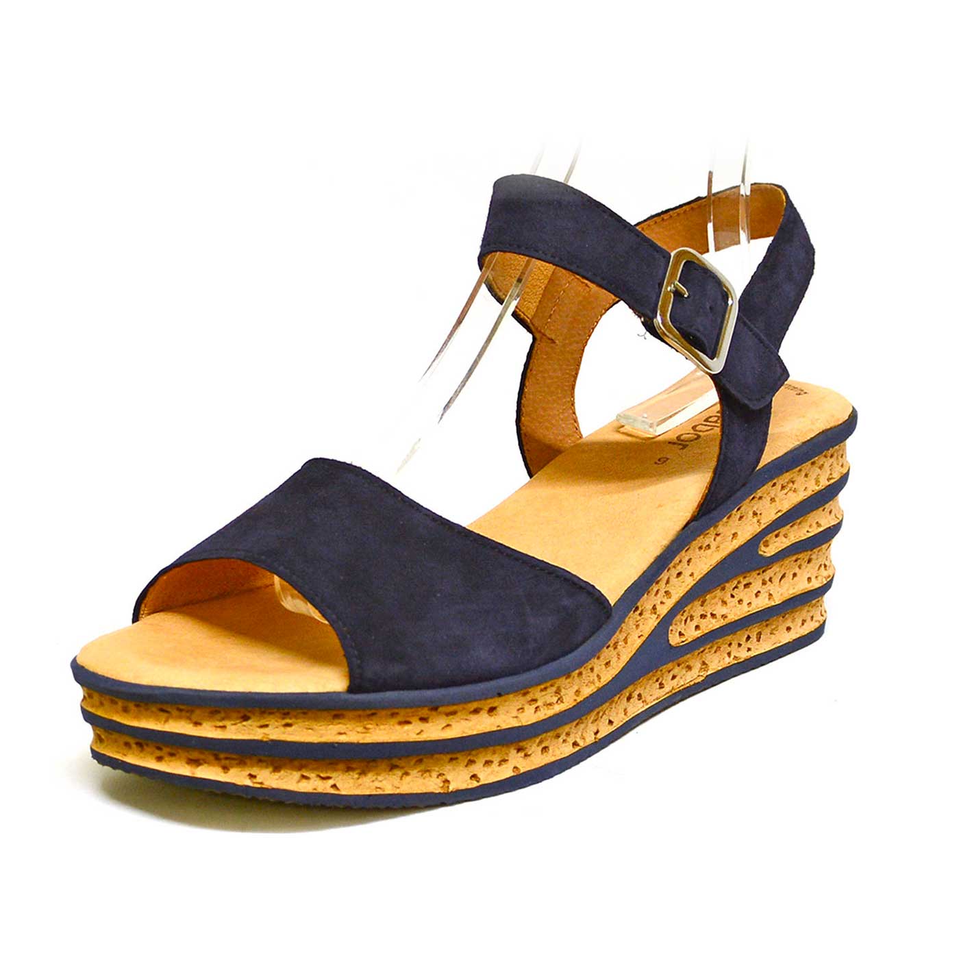 sandales velours bleu, chaussures femme grande taille