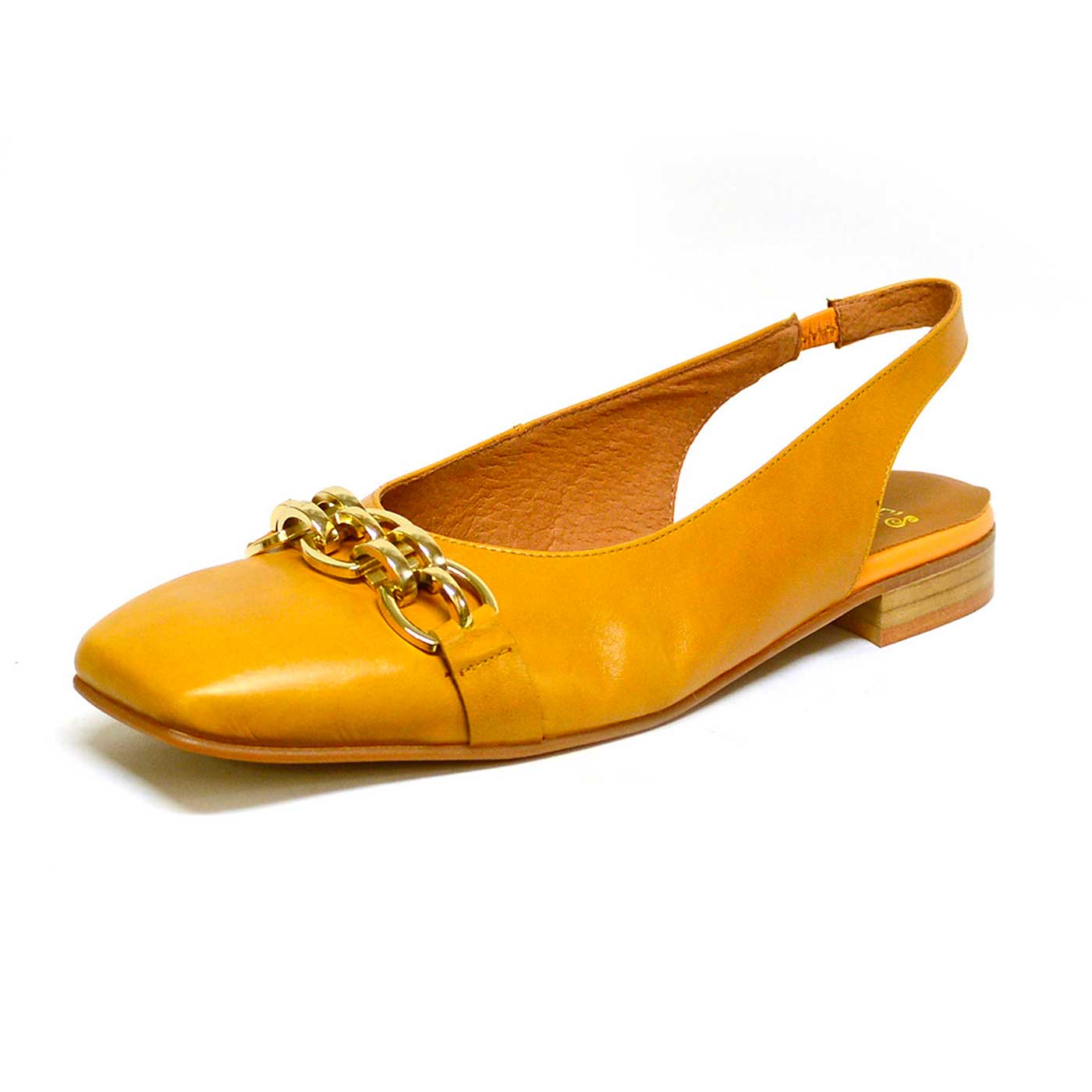 sandales cuir lisse jaune, chaussures femme grande taille