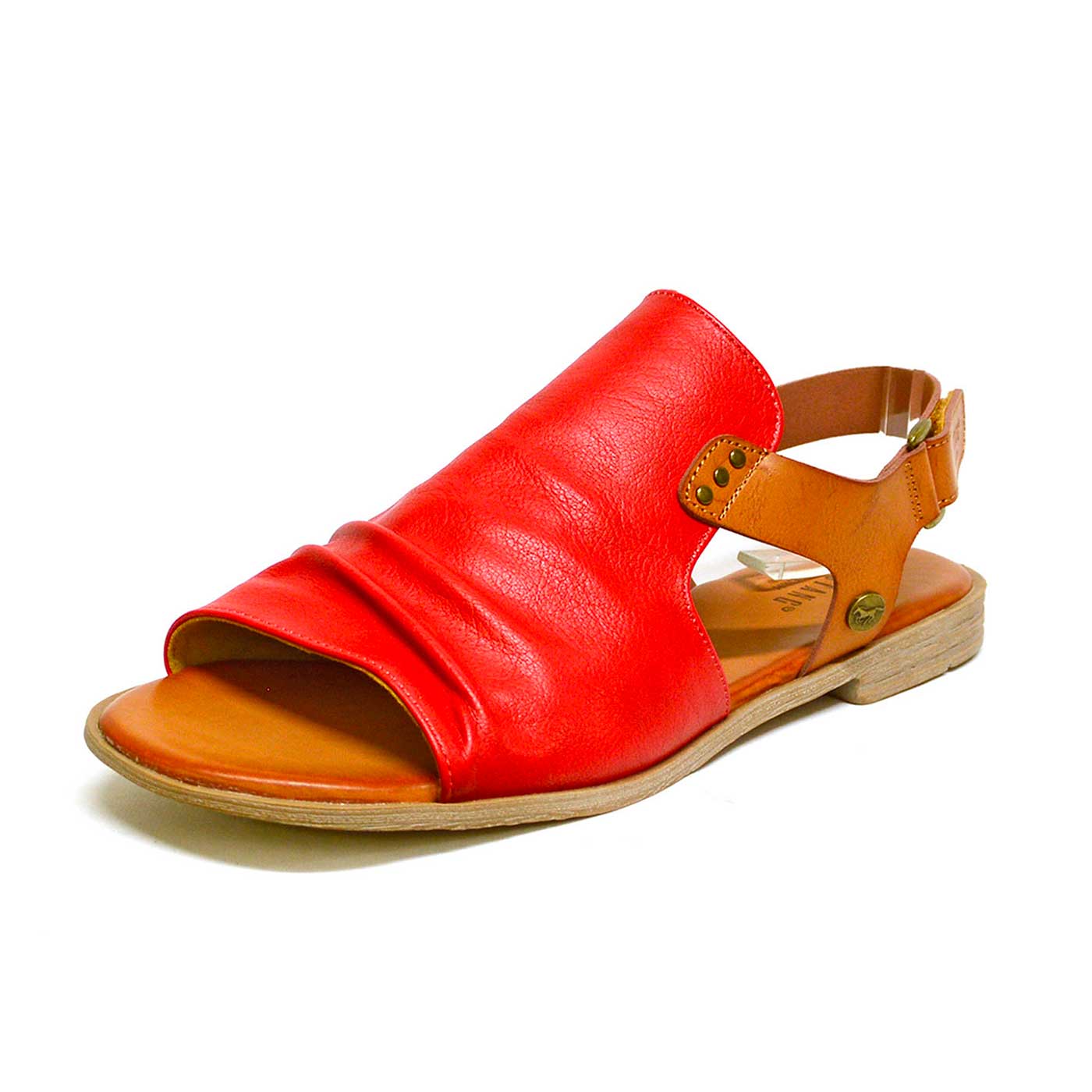 sandalettes simili cuir marron rouge, chaussures femme grande taille