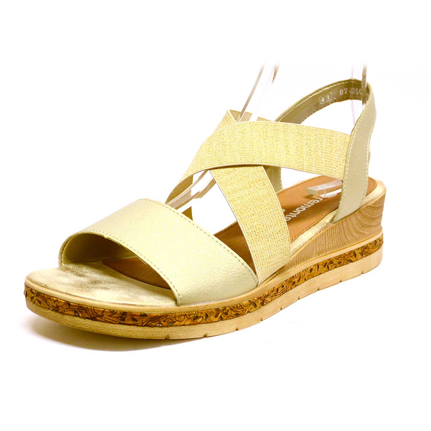 sandalettes cuir grainé beige or, chaussures femme grande taille