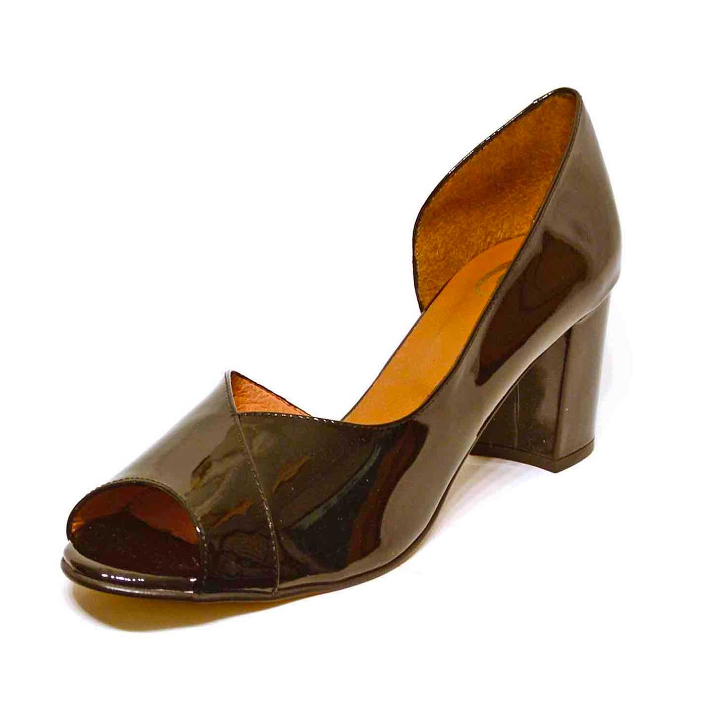 sandales vernis noir, chaussures femme grande taille
