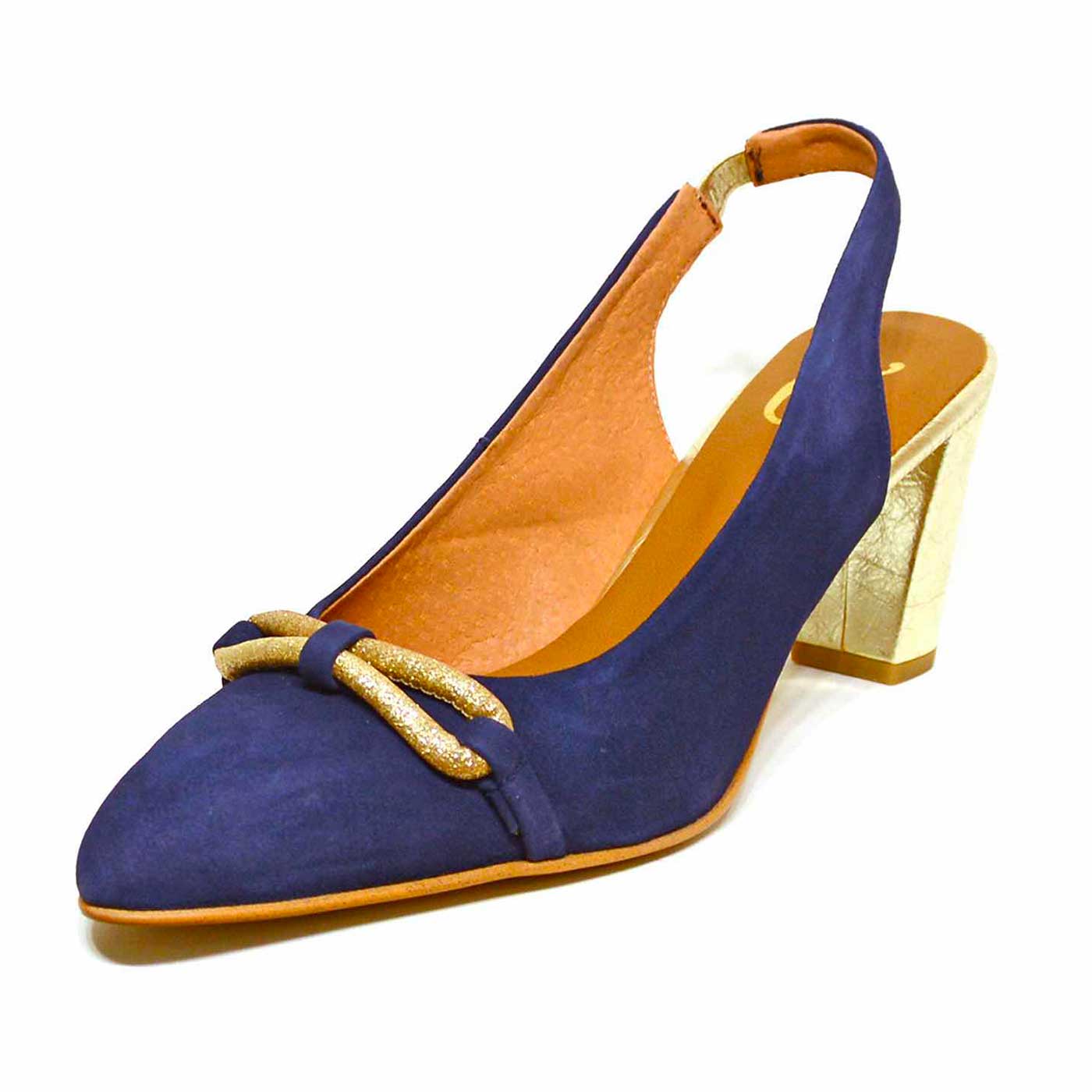 sandales velours bleu or, chaussures femme grande taille