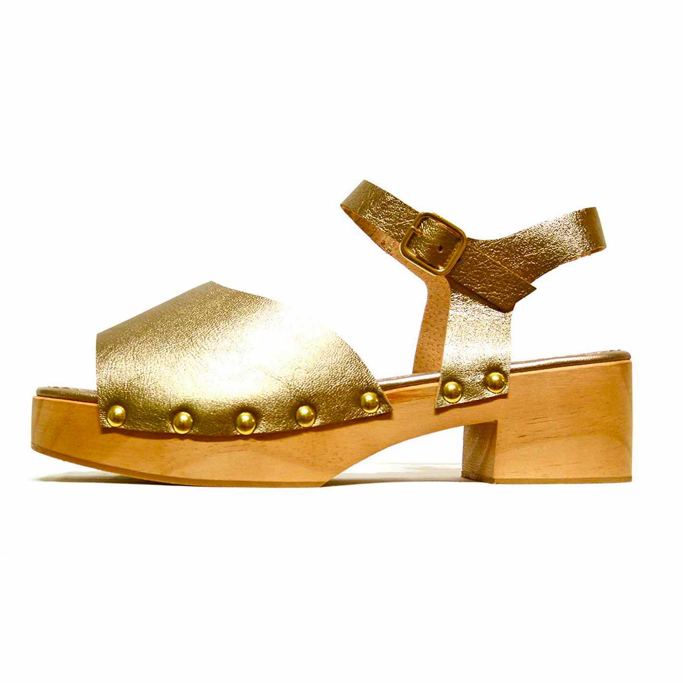 sandales cuir grainé bronze, chaussures femme grande taille