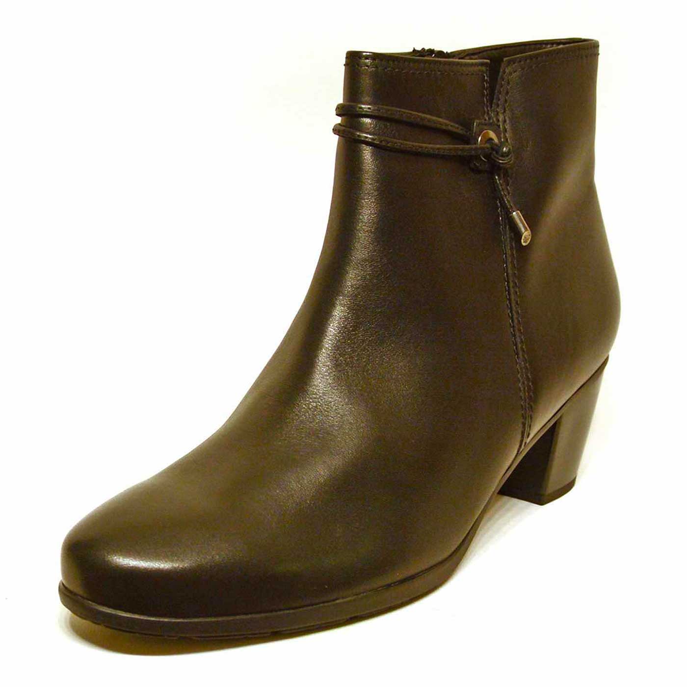 bottines cuir lisse noir, chaussures femme grande taille