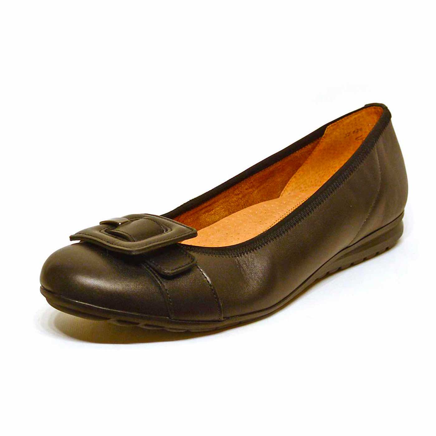 ballerines cuir lisse noir, chaussures femme grande taille