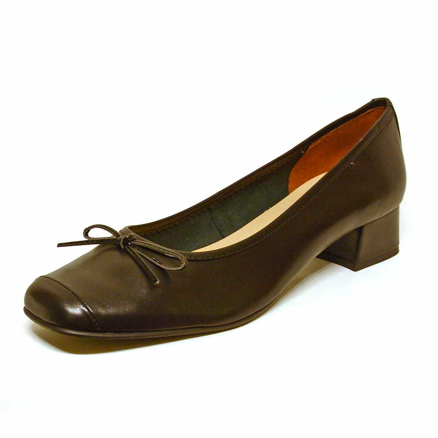 ballerines cuir lisse noir, chaussures femme grande taille