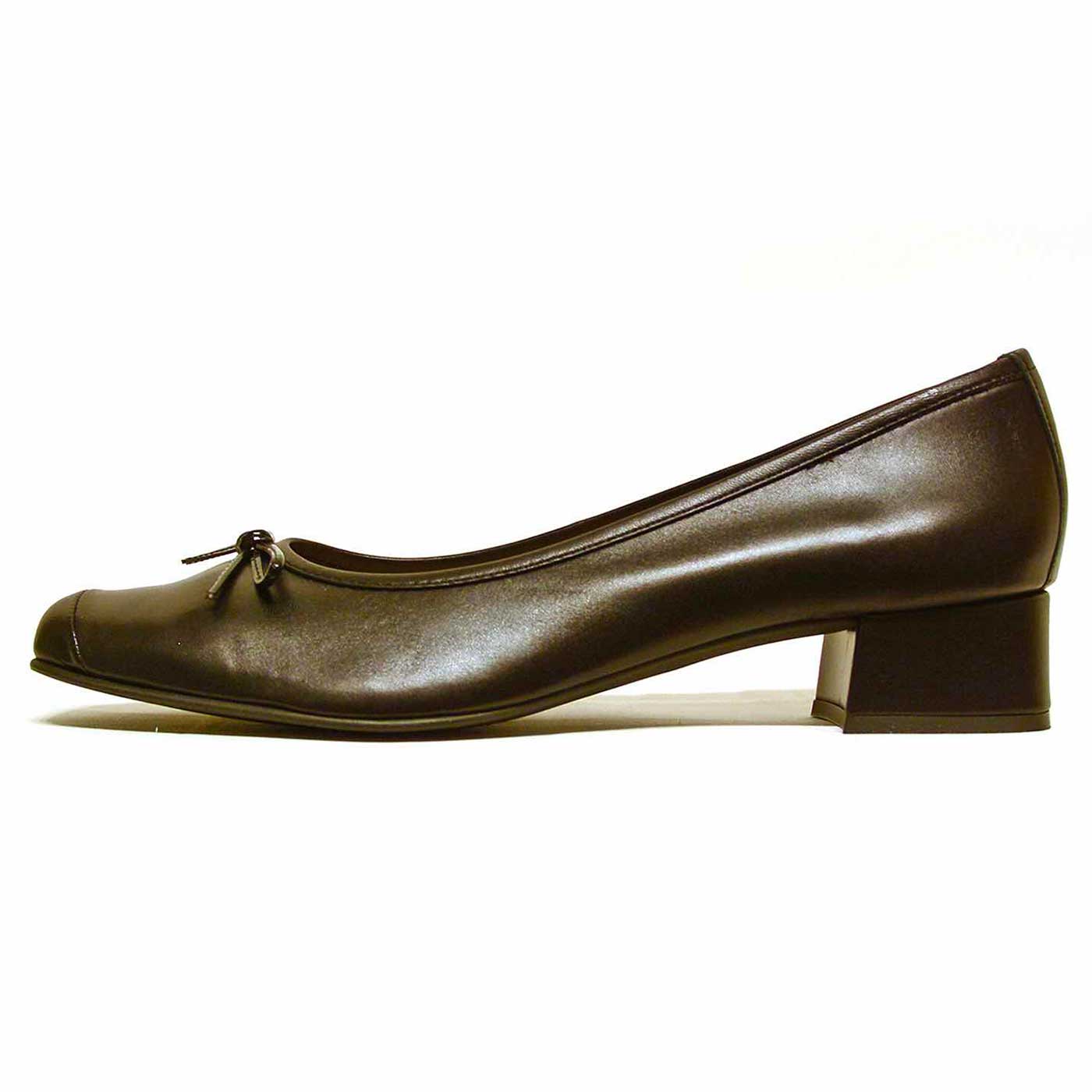 ballerines cuir lisse noir, chaussures femme grande taille