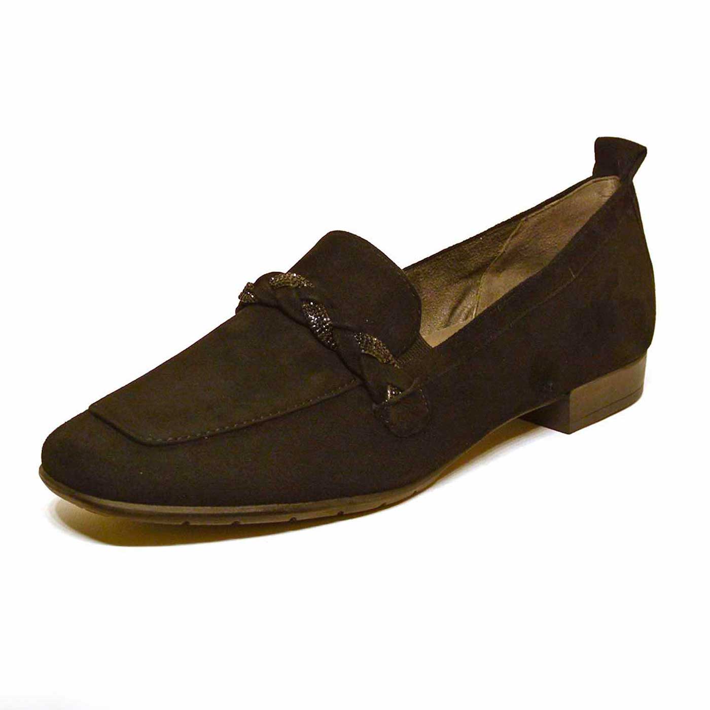 mocassins velours noir, chaussures femme grande taille