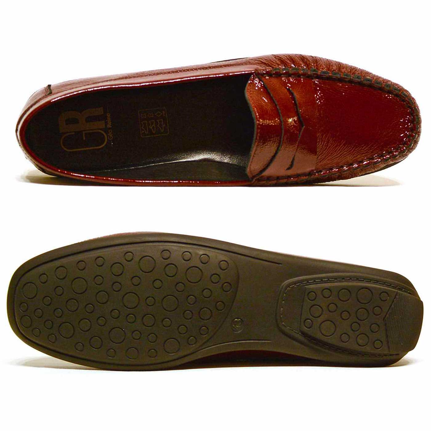 mocassins vernis bordeaux, chaussures femme grande taille