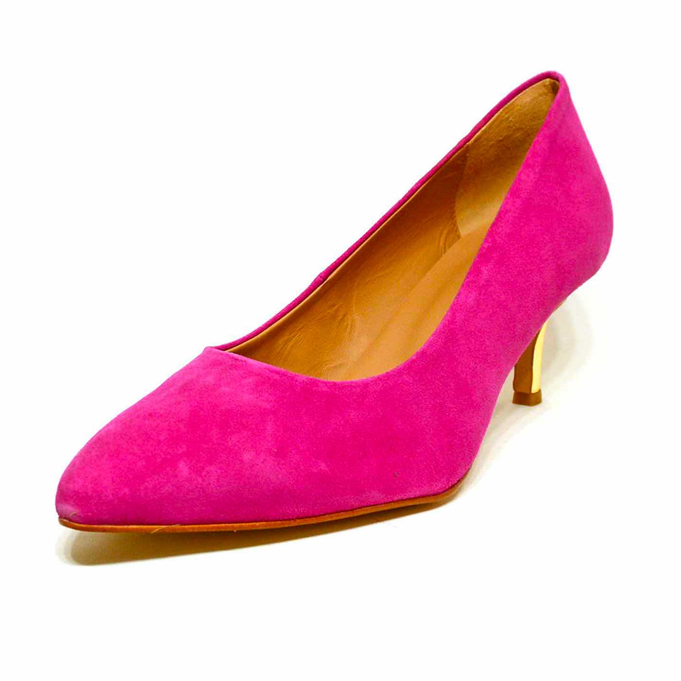 escarpins velours rose, chaussures femme grande taille