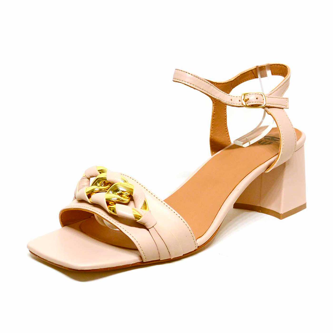 sandales cuir lisse nude, chaussures femme grande taille