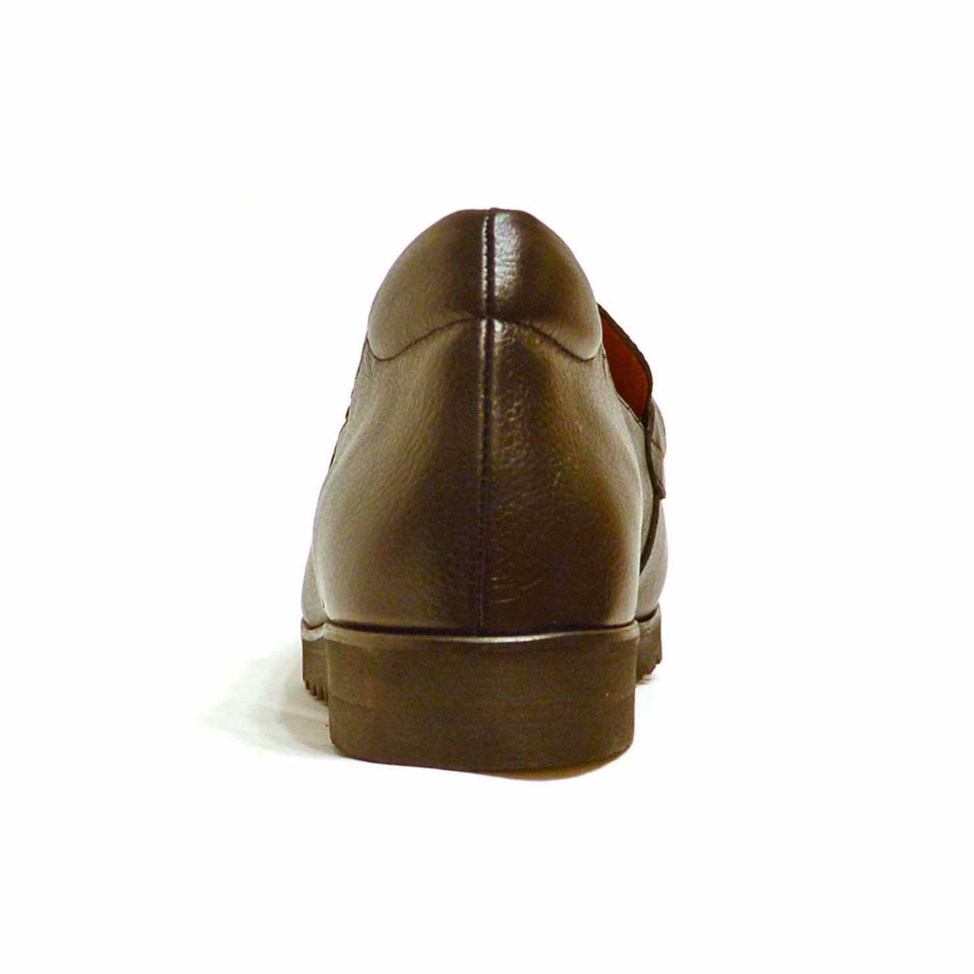 mocassins cuir grainé noir, chaussures femme grande taille