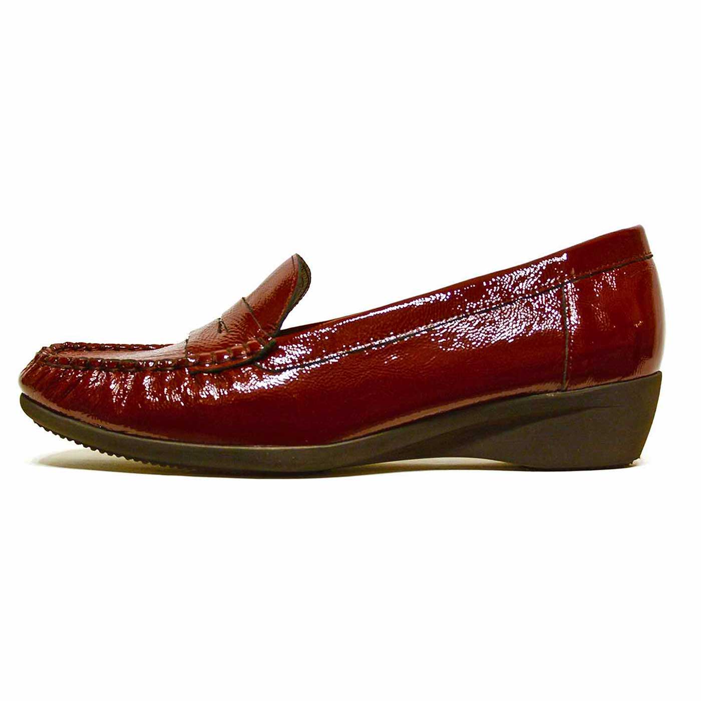 mocassins vernis bordeaux, chaussures femme grande taille