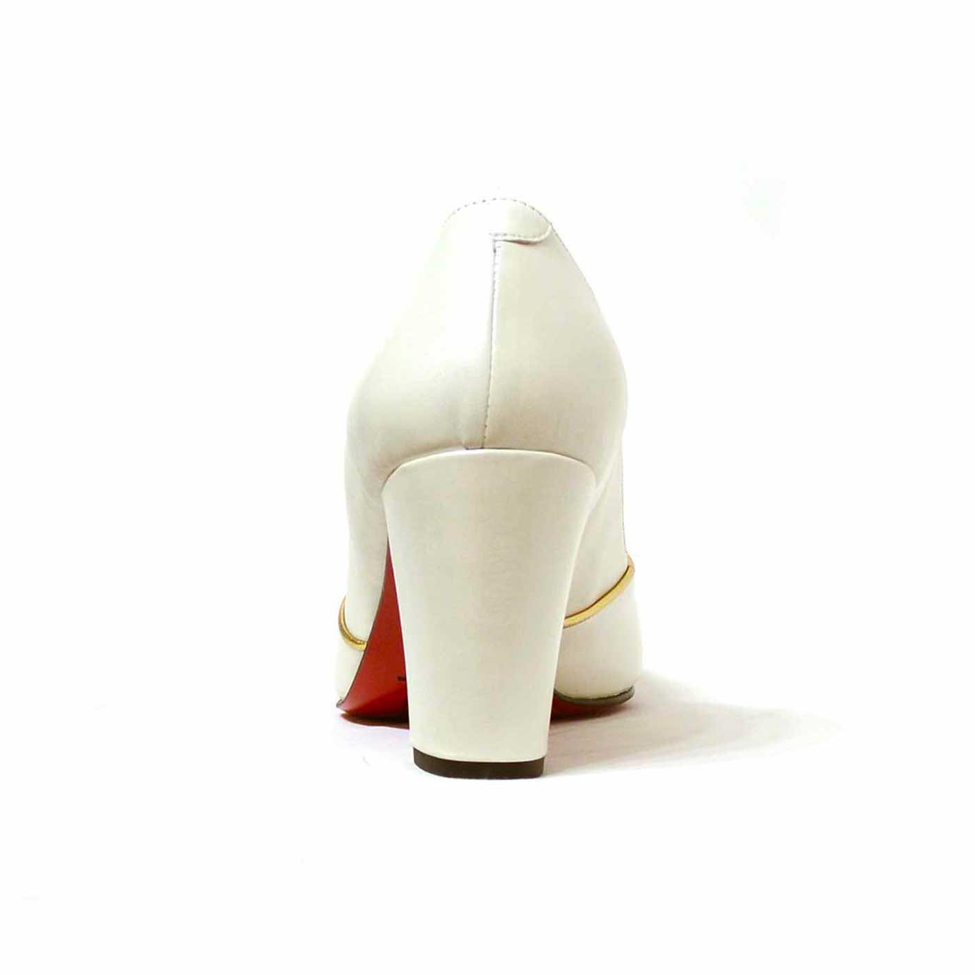 escarpins cuir lisse blanc, chaussures femme grande taille