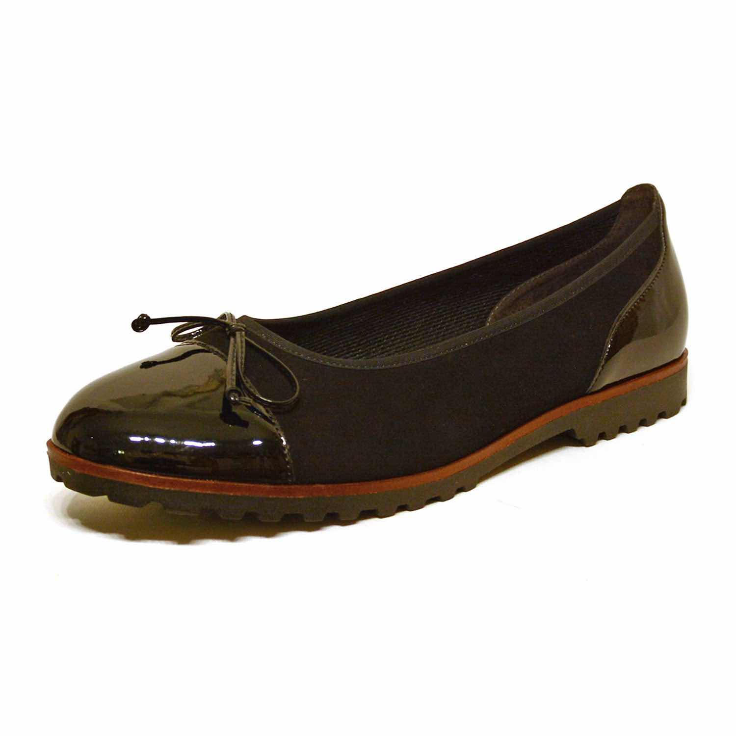 ballerines velours noir, chaussures femme grande taille