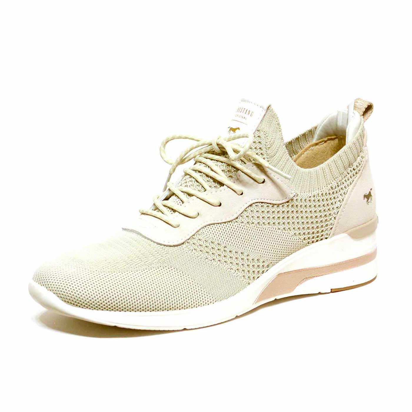 basket  beige, chaussures femme grande taille