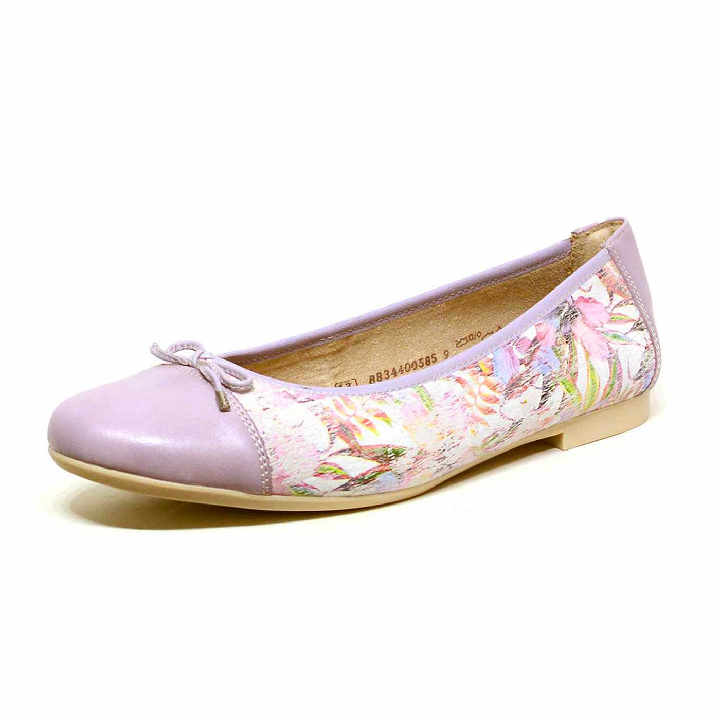 ballerines cuir lisse violet, chaussures femme grande taille