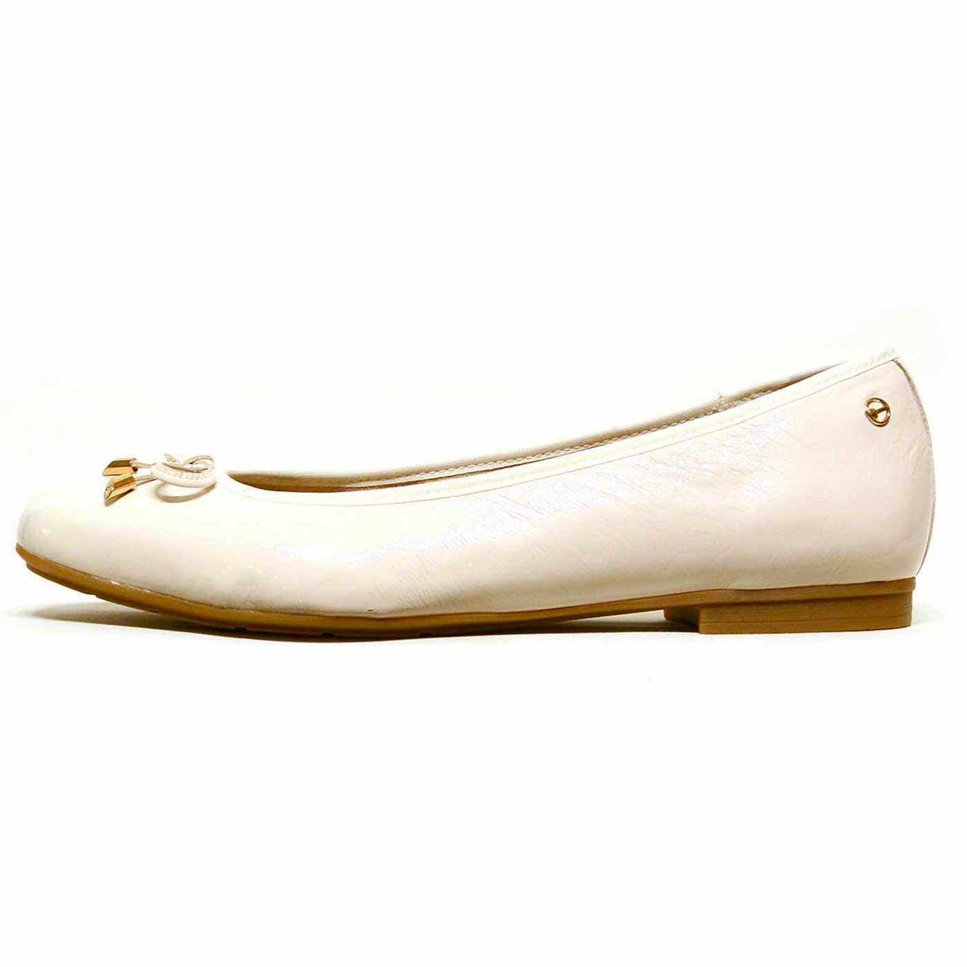 ballerines vernis blanc, chaussures femme grande taille