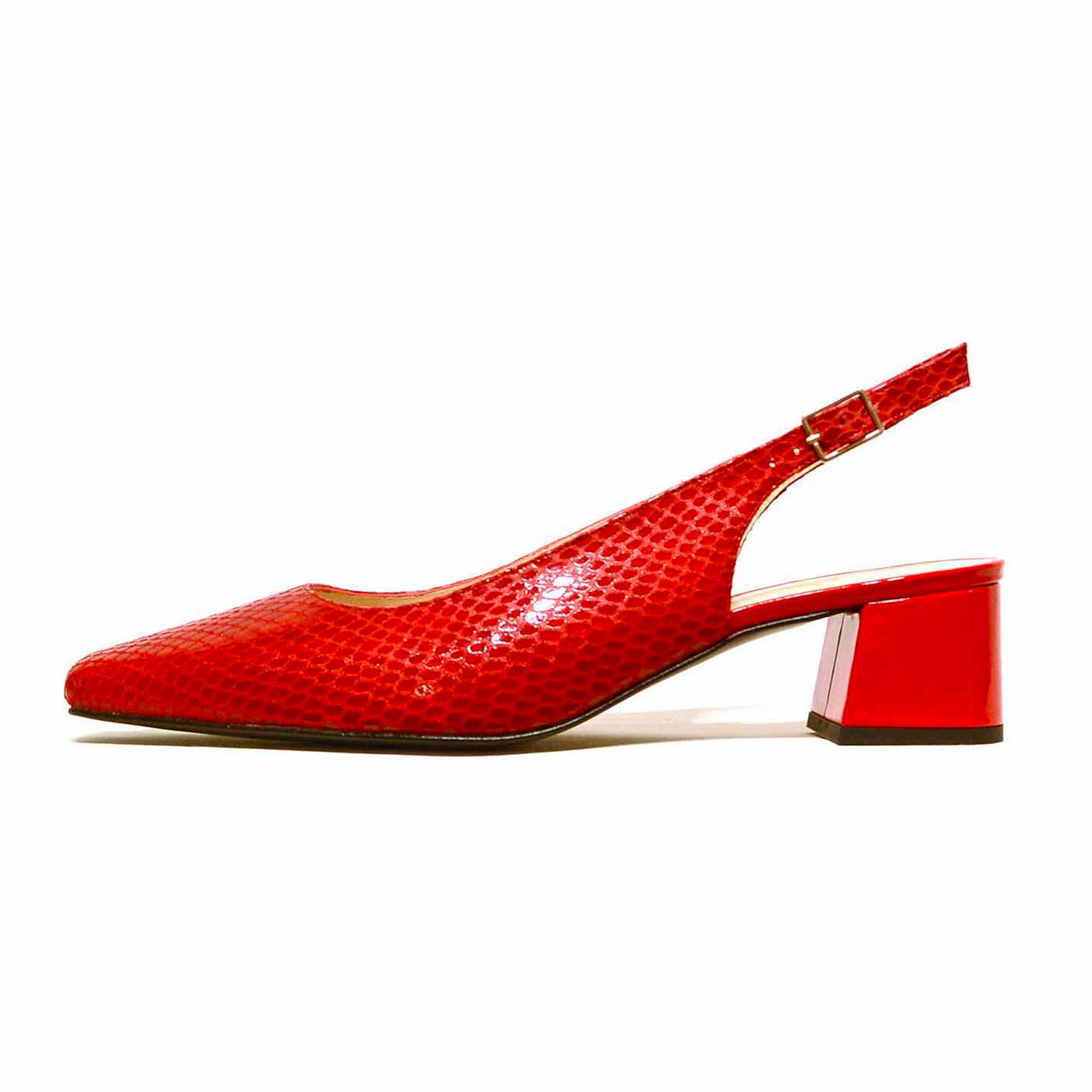 sandales serpent rouge, chaussures femme grande taille