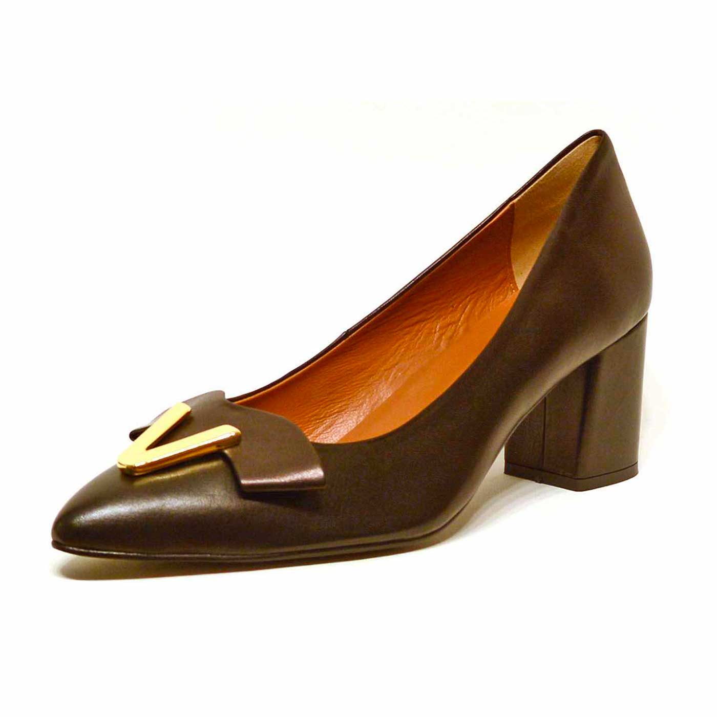 escarpins cuir grainé noir, chaussures femme grande taille