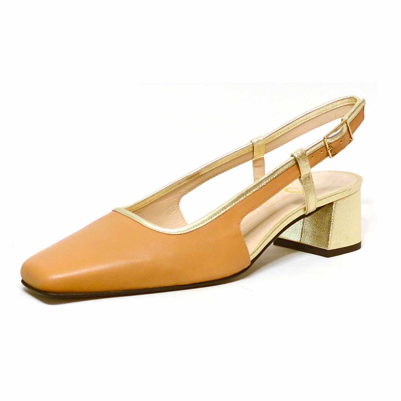 KATE cuir camel platine