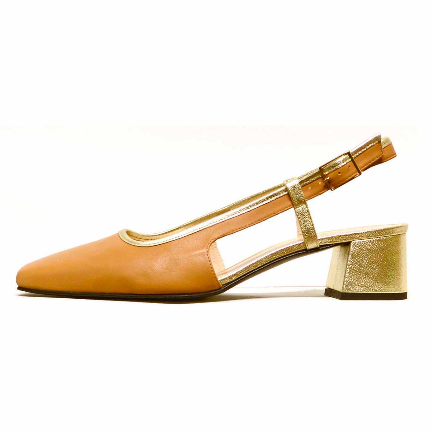 sandales cuir lisse camel, chaussures femme grande taille