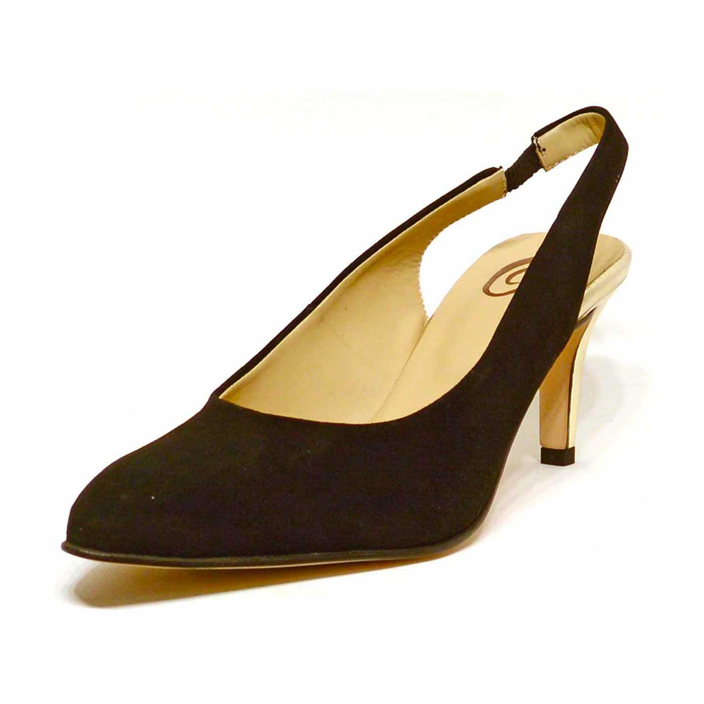 sandales velours noir, chaussures femme grande taille