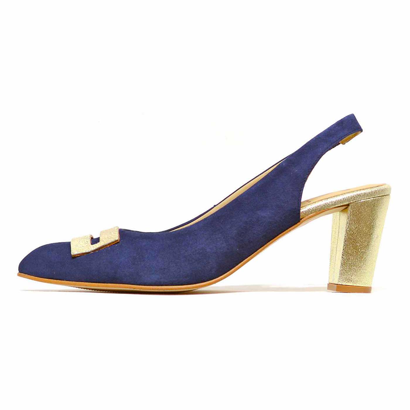 sandales velours bleu, chaussures femme grande taille