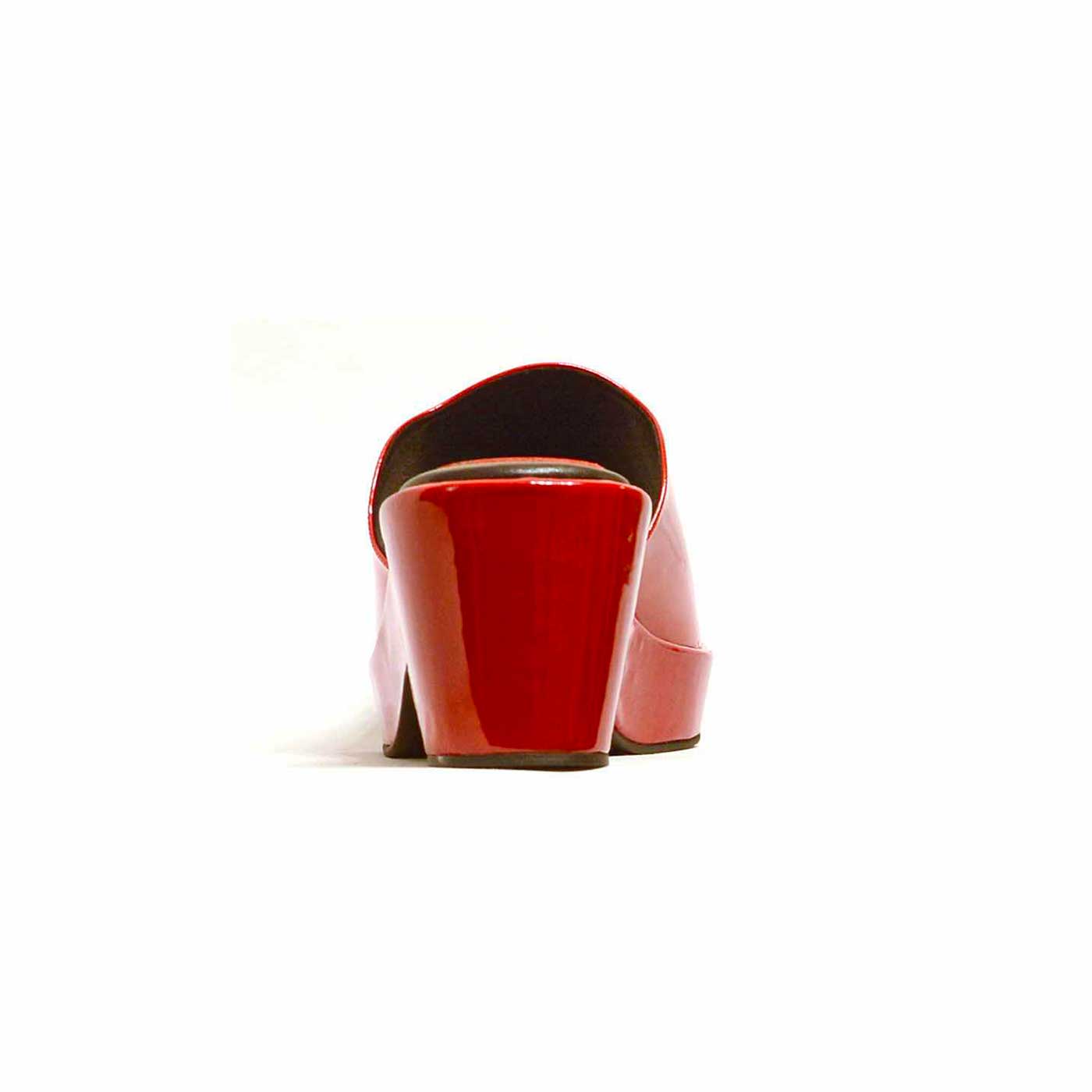 mules vernis rouge, chaussures femme grande taille