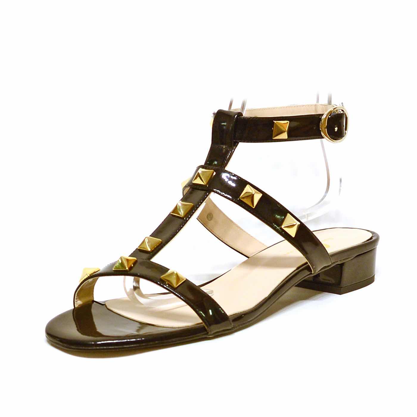 Damenschuhe Sandalen in Übergrößen Schwarz Lack