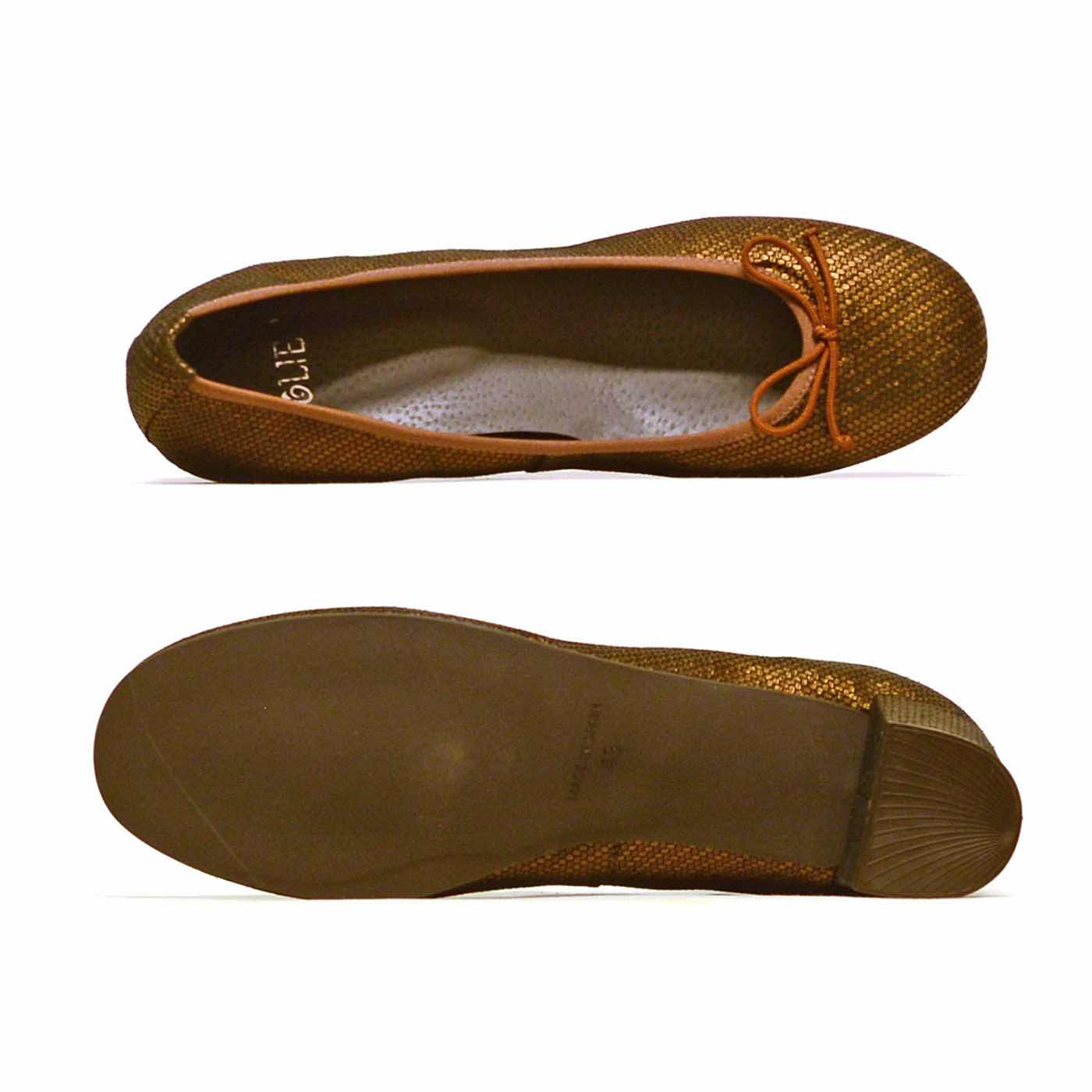 ballerines irisé bronze, chaussures femme grande taille