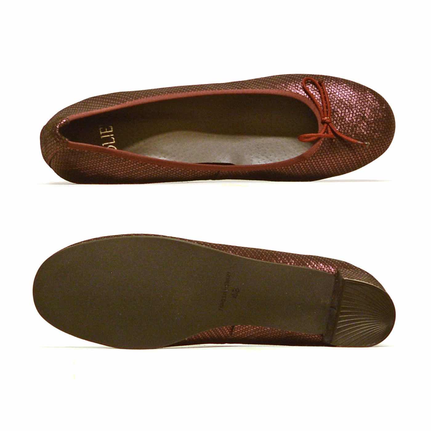 ballerines irisé bordeaux, chaussures femme grande taille