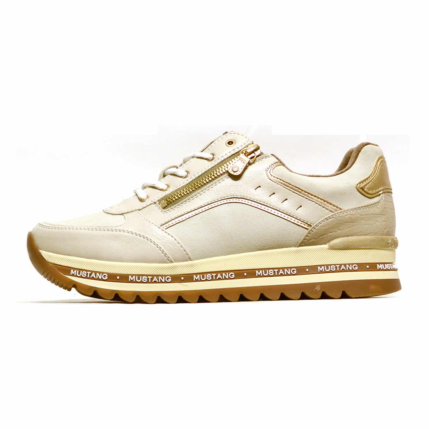 basket cuir lisse beige, chaussures femme grande taille