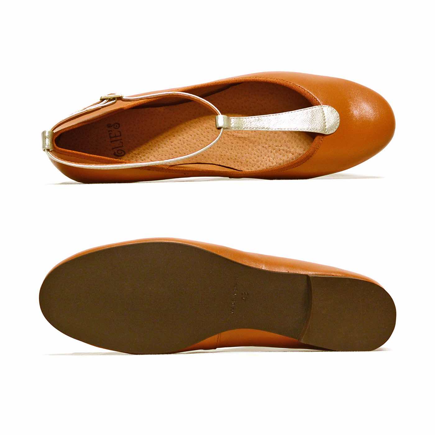 Ballerine camel cuir on sale