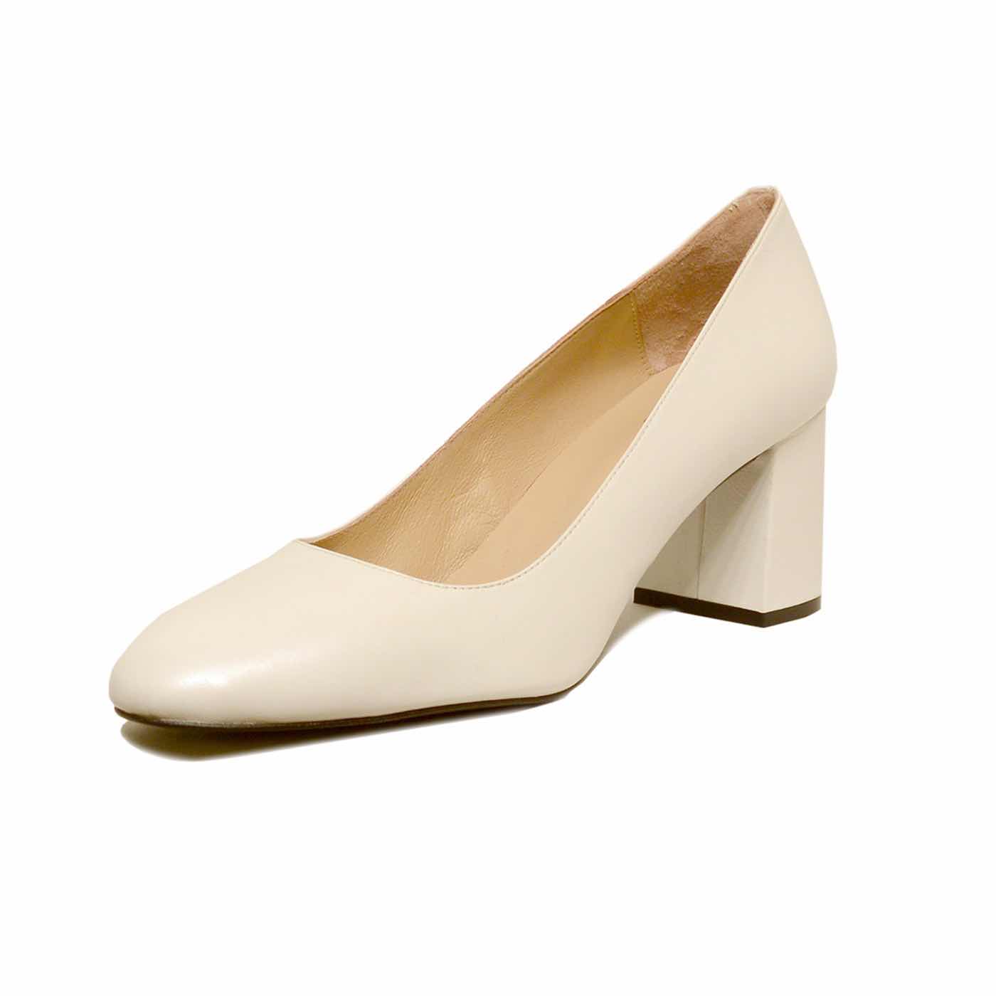 escarpins cuir lisse blanc, chaussures femme grande taille