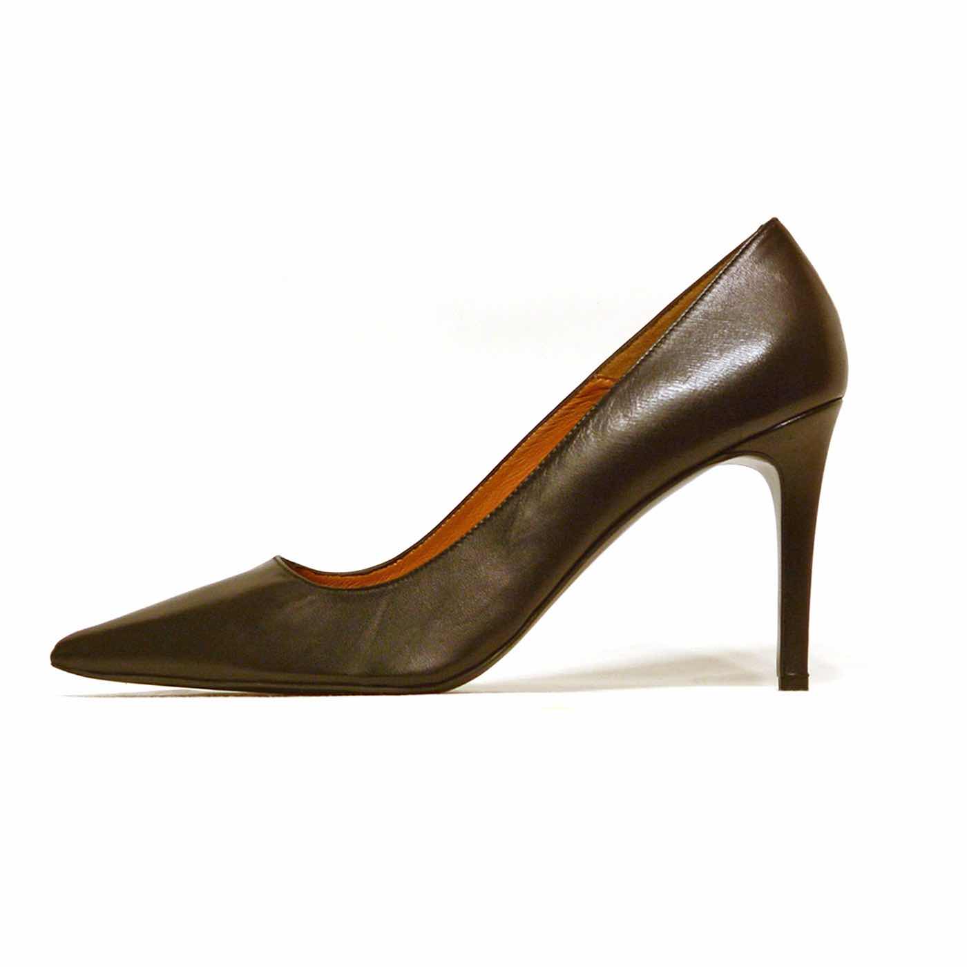 escarpins cuir lisse noir, chaussures femme grande taille