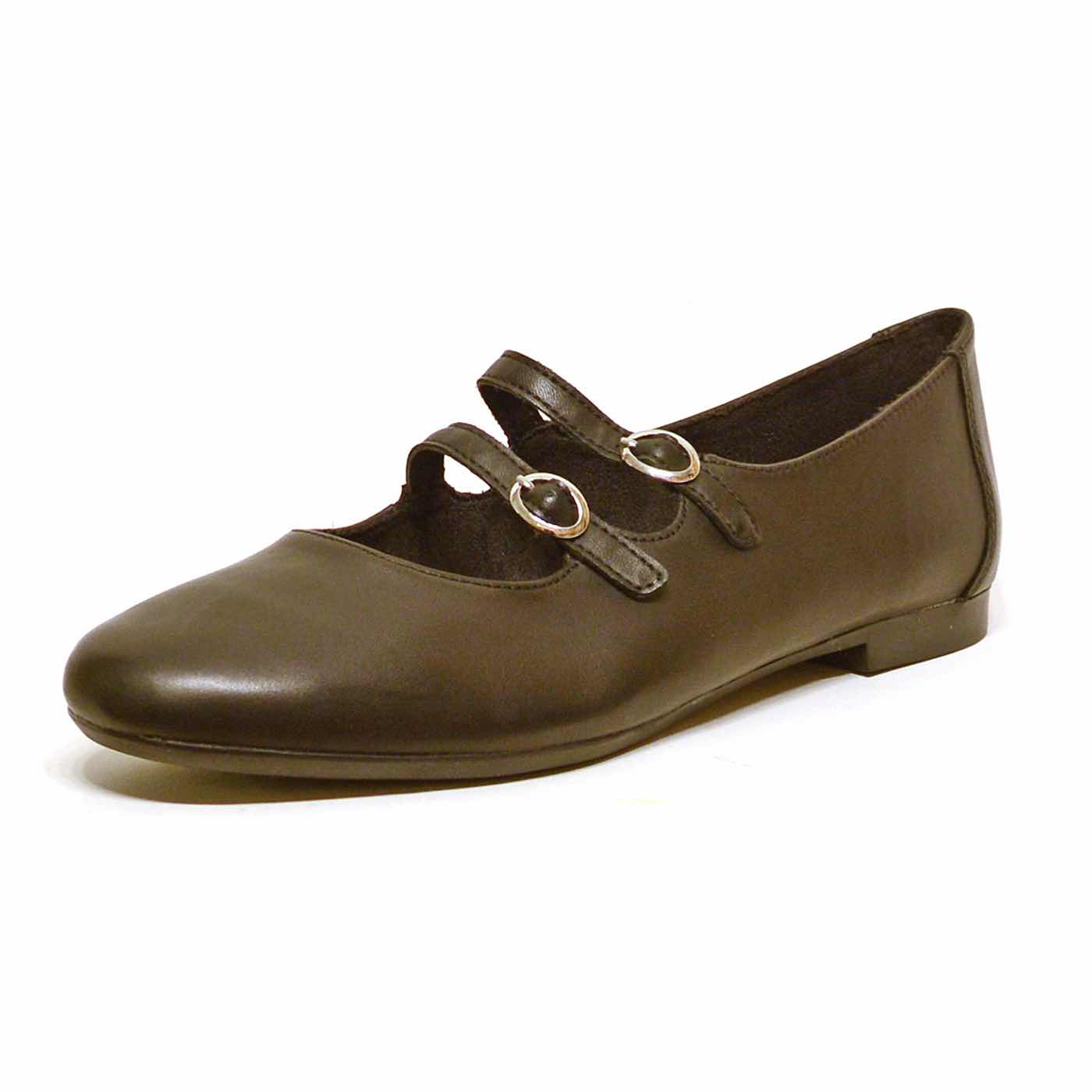 ballerines cuir lisse noir, chaussures femme grande taille