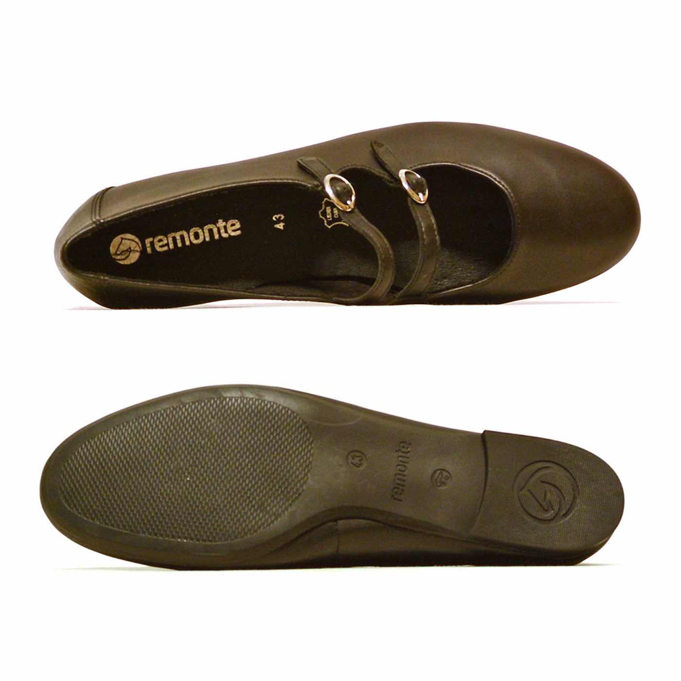 ballerines cuir lisse noir, chaussures femme grande taille