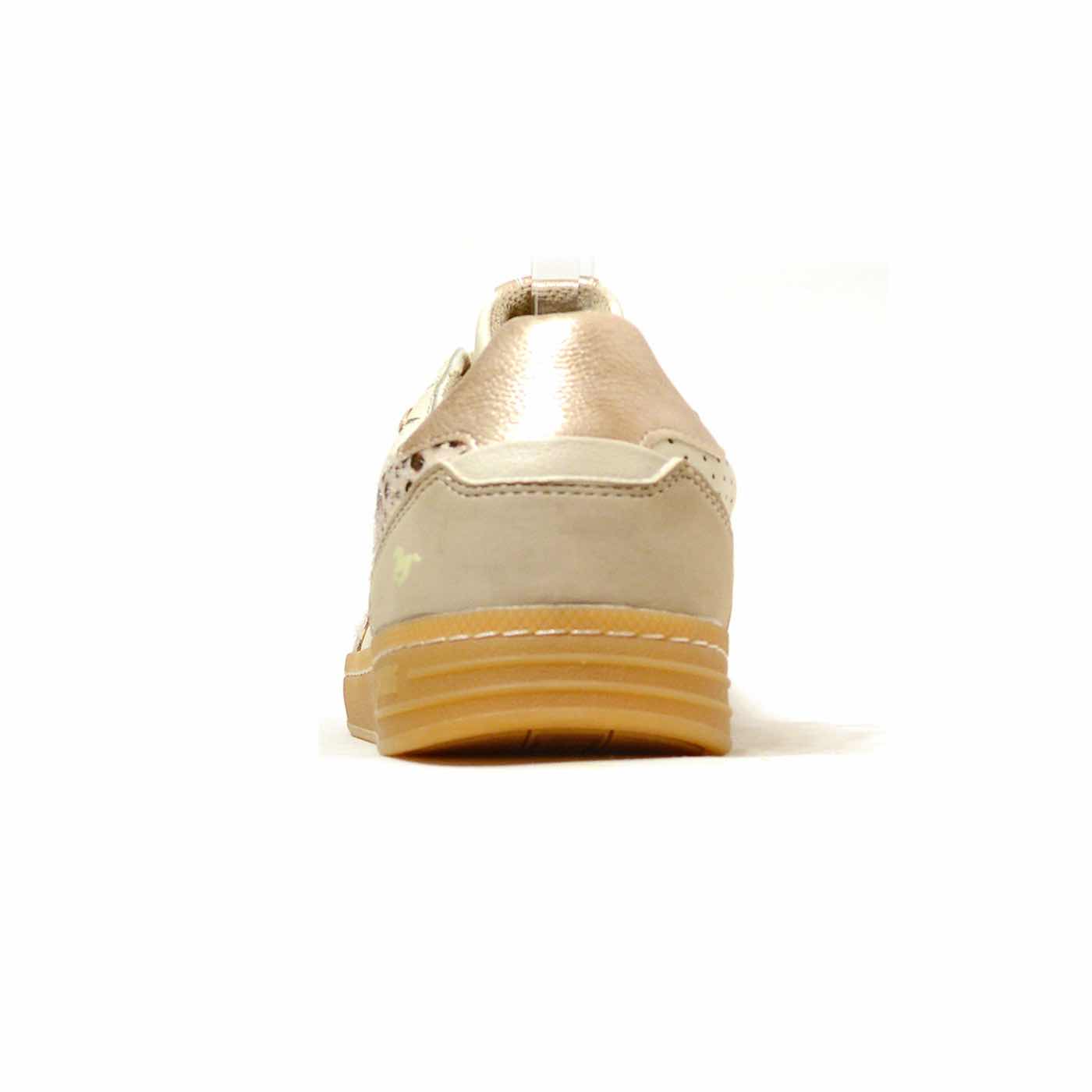 basket cuir lisse beige blanc, chaussures femme grande taille