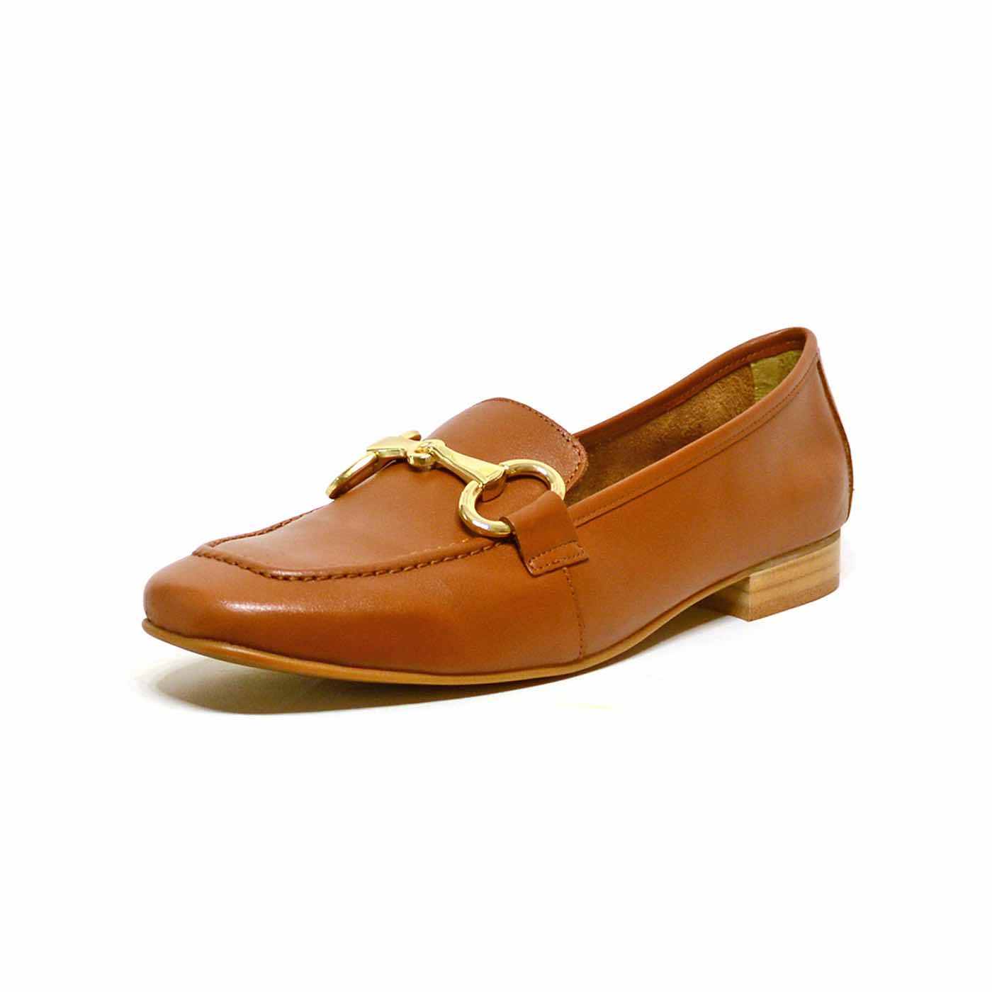 mocassins cuir lisse camel marron, chaussures femme grande taille