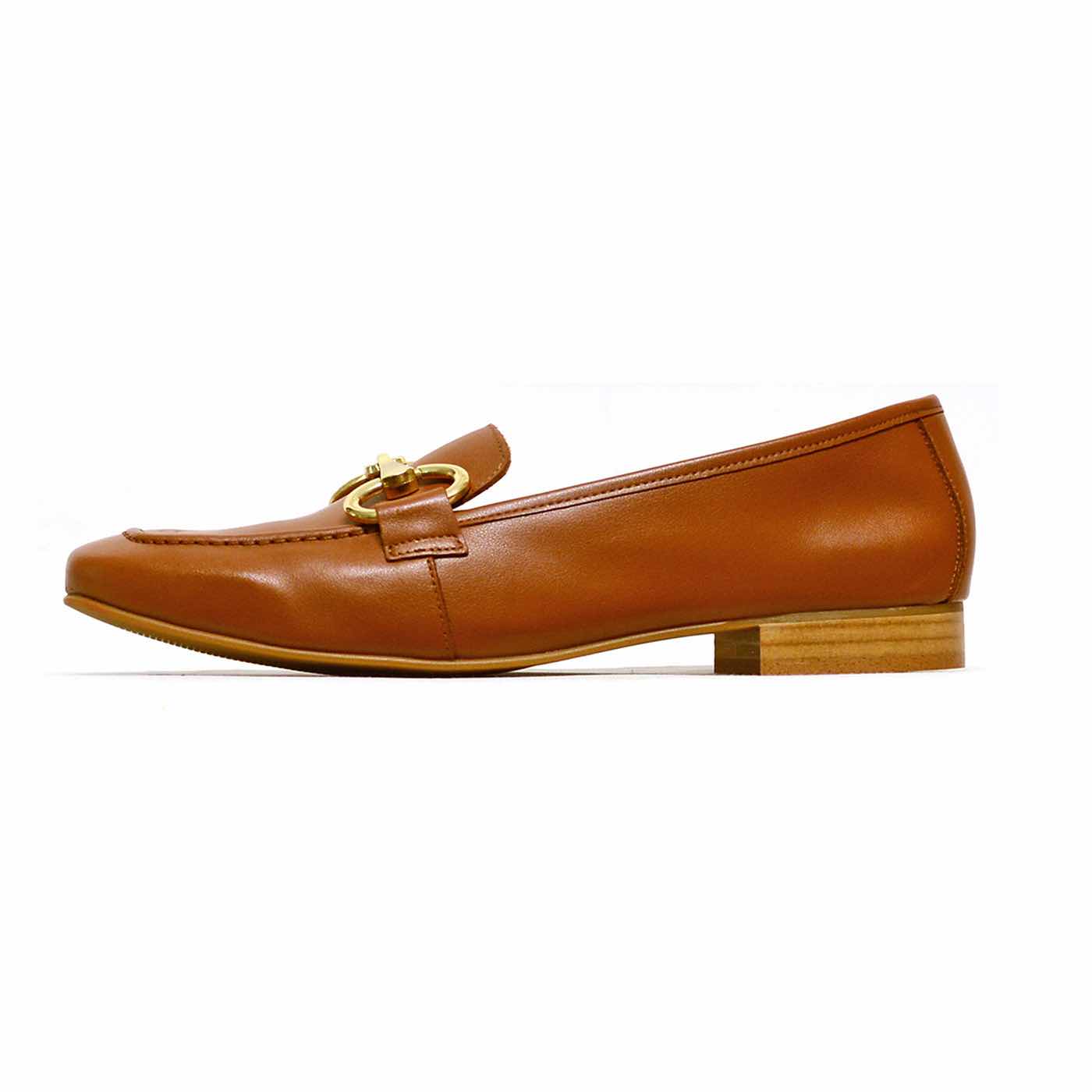 mocassins cuir lisse camel marron, chaussures femme grande taille