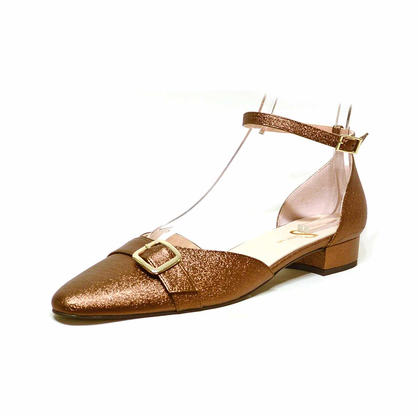 sandales brillant bronze, chaussures femme grande taille