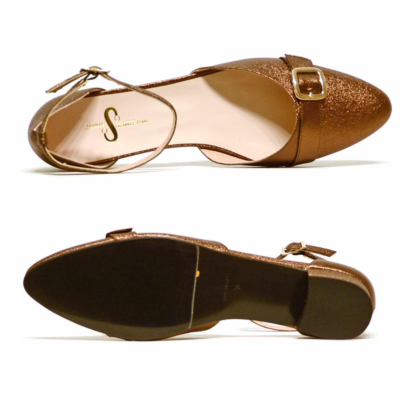 sandales brillant bronze, chaussures femme grande taille