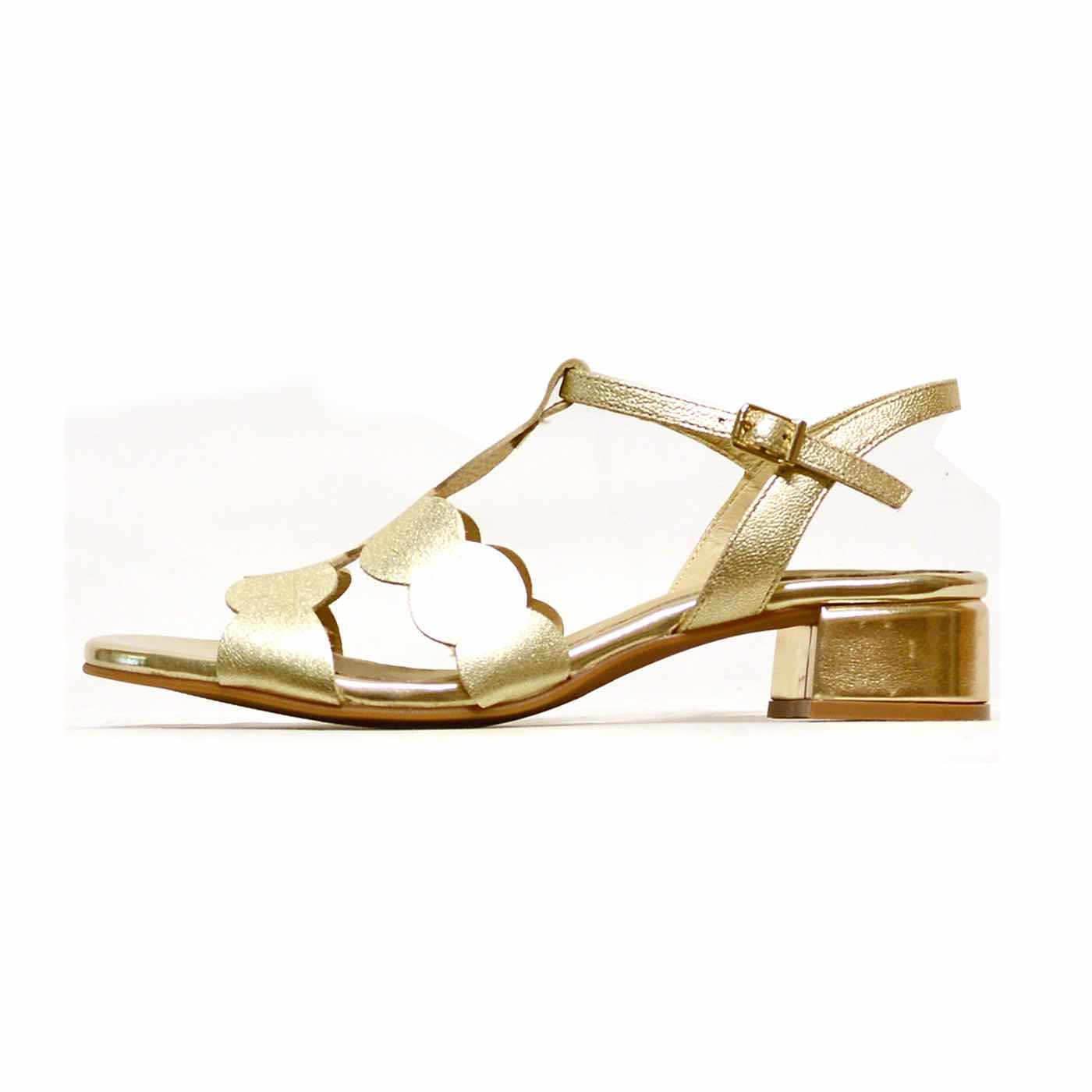 sandales cuir grainé platine or, chaussures femme grande taille